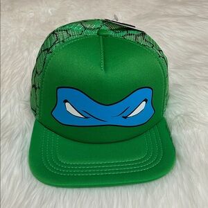 NWT Teenage Mutant Ninja Turtles Leonardo Mesh Trucker Hat Ball Cap Youth Boys